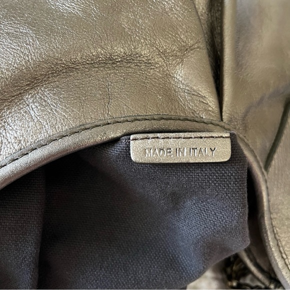 Burberry Silver Gold Metallic Prorsum Bag Mixed Metal Woven Chain Crossbody Bag - Picture 3 of 17